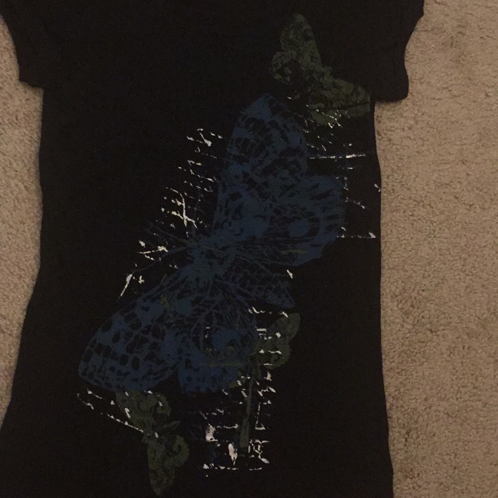 Arizona Jean Company Black Butterfly Tee - Picture 2 of 4